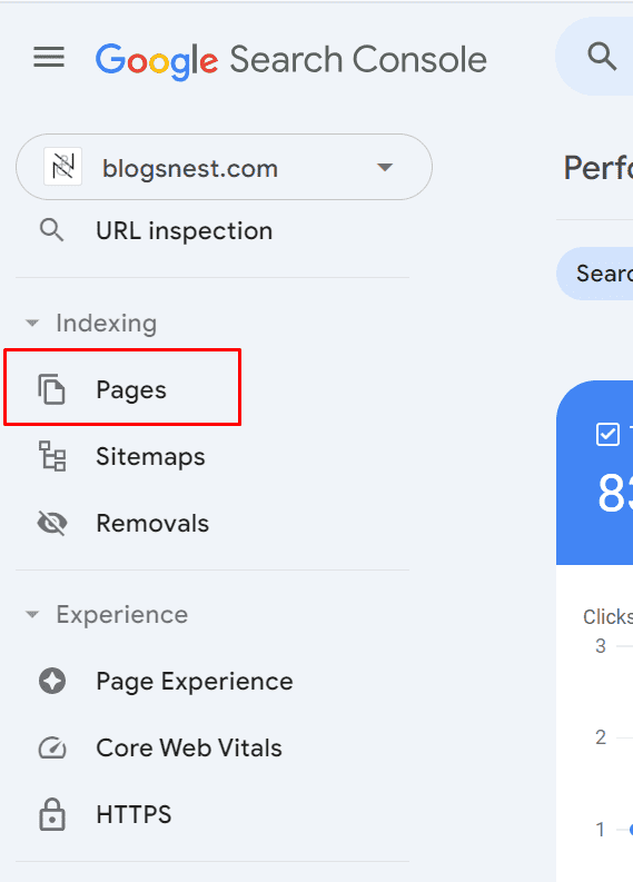 go to Google Search Console and click on the "Pages" button